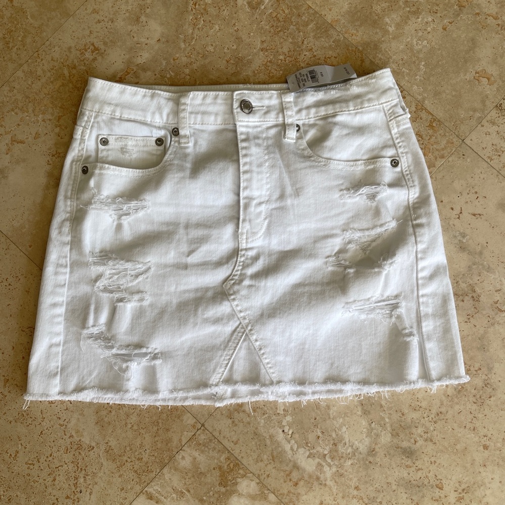 american eagle vintage jean high rise jean skirt size 6 NWT